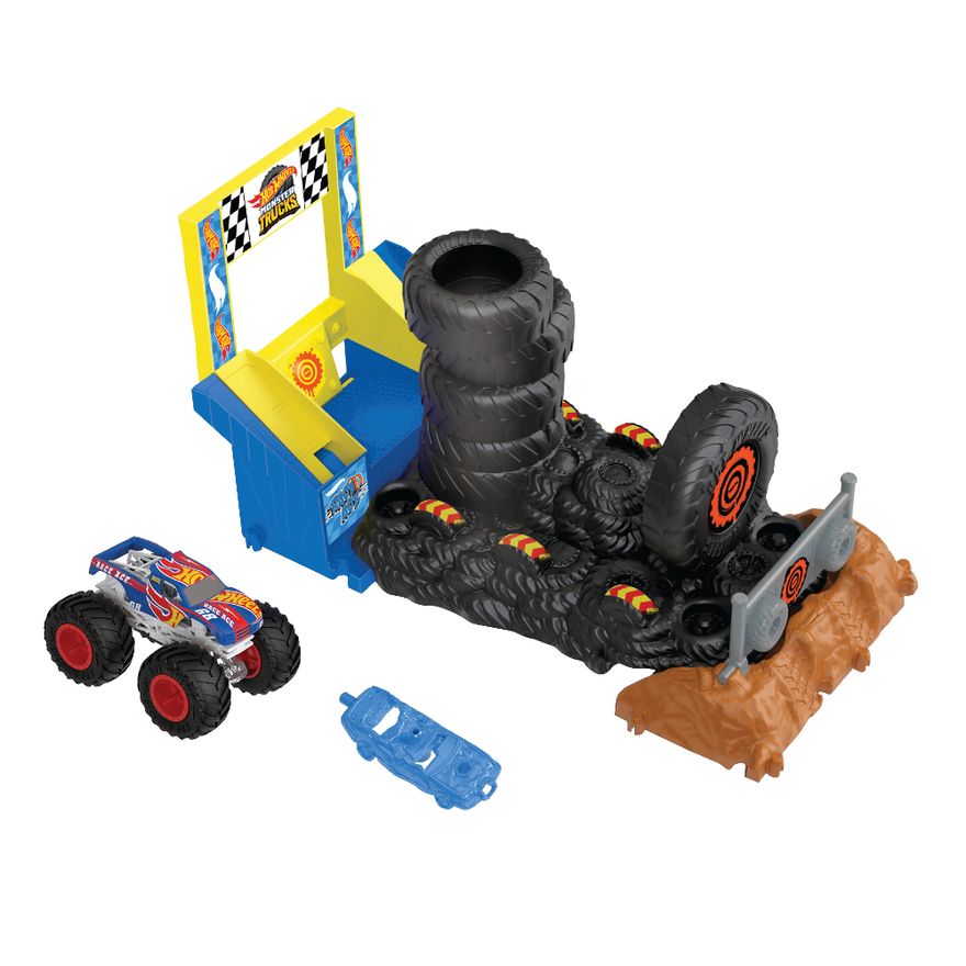 Conjunto de Pista Hot Wheels - Monster Trucks - Desafio do Giro