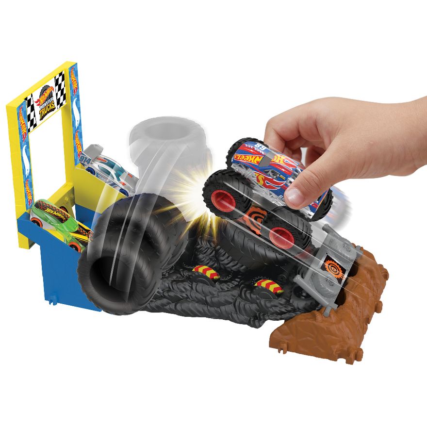 Conjunto de Pista Hot Wheels - Monster Trucks - Desafio do Giro