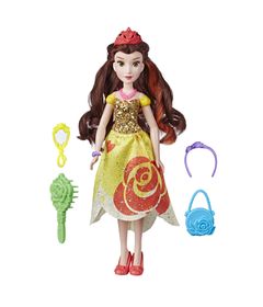 Boneca-Princesas-Disney---35-Cm---Bela-Audaz---Com-Acessorios-Fashion---Hasbro