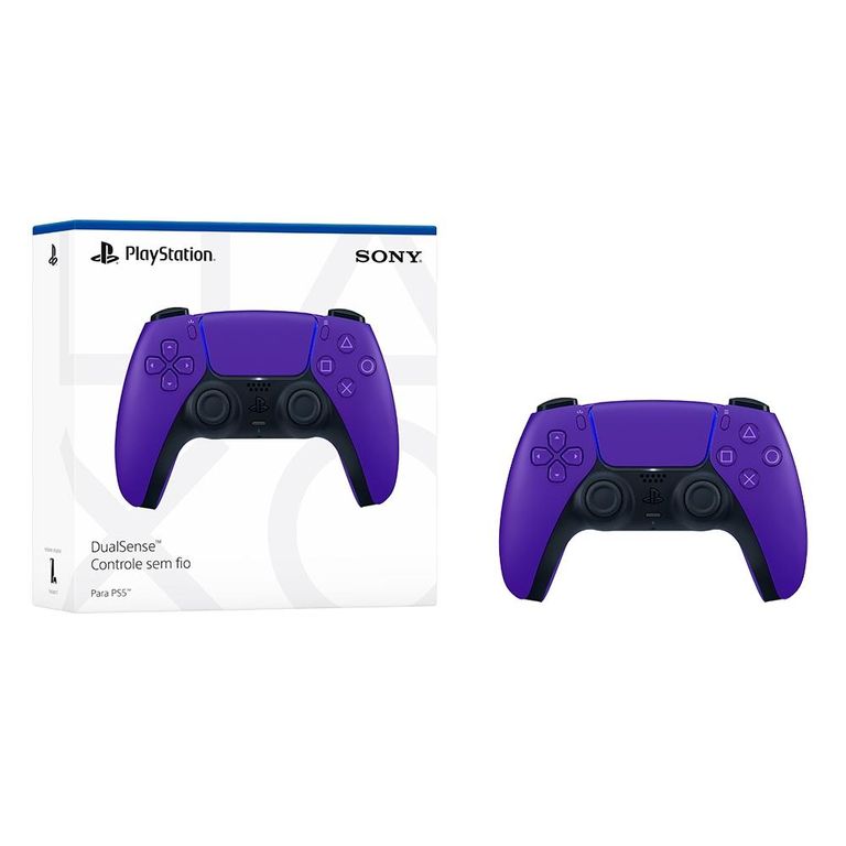 Controle Sony DualSense PS5, Sem Fio, Galactic Purple - Lista Kids