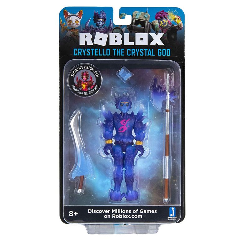 Mini Figura Articulada 8 Cm Roblox Crystello The Crystal God Sunny Ri Happy Brinquedos - casaco azul roblox