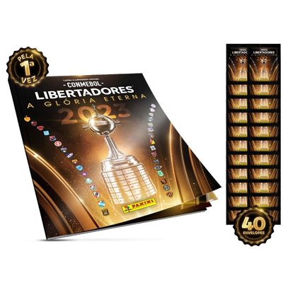 Kit CONMEBOL LIBERTADORES 2023 - Álbum Capa Cartão Com 40 Envelopes - Lista  Kids Todo Cartoes