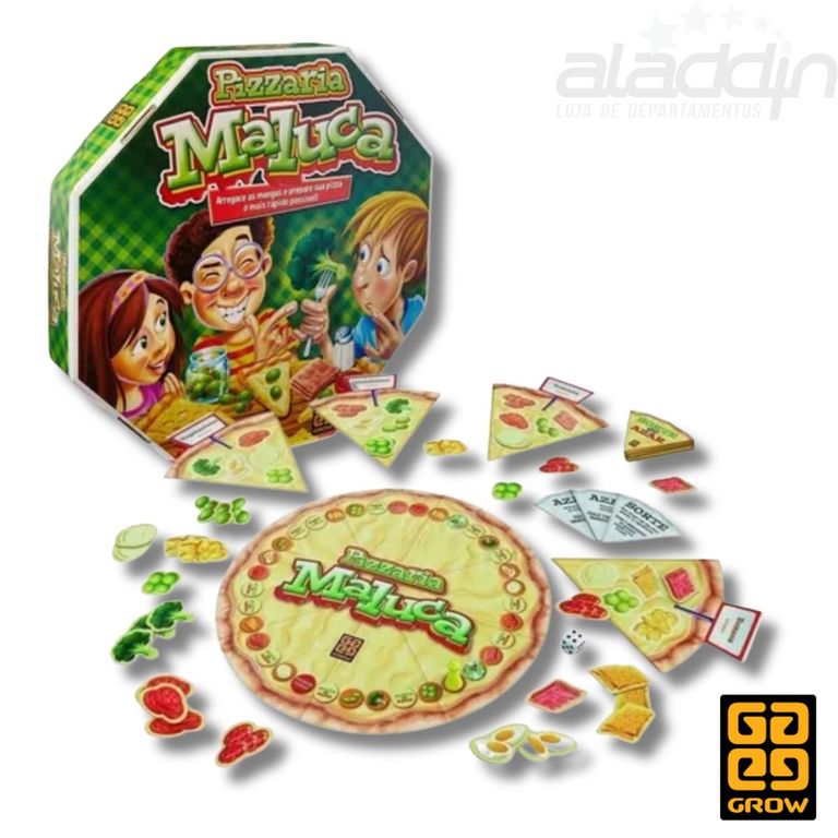 JOGO DE MESA TABULEIRO INFANTIL PIZZARIA MALUCA GROW CLASSICO MESA