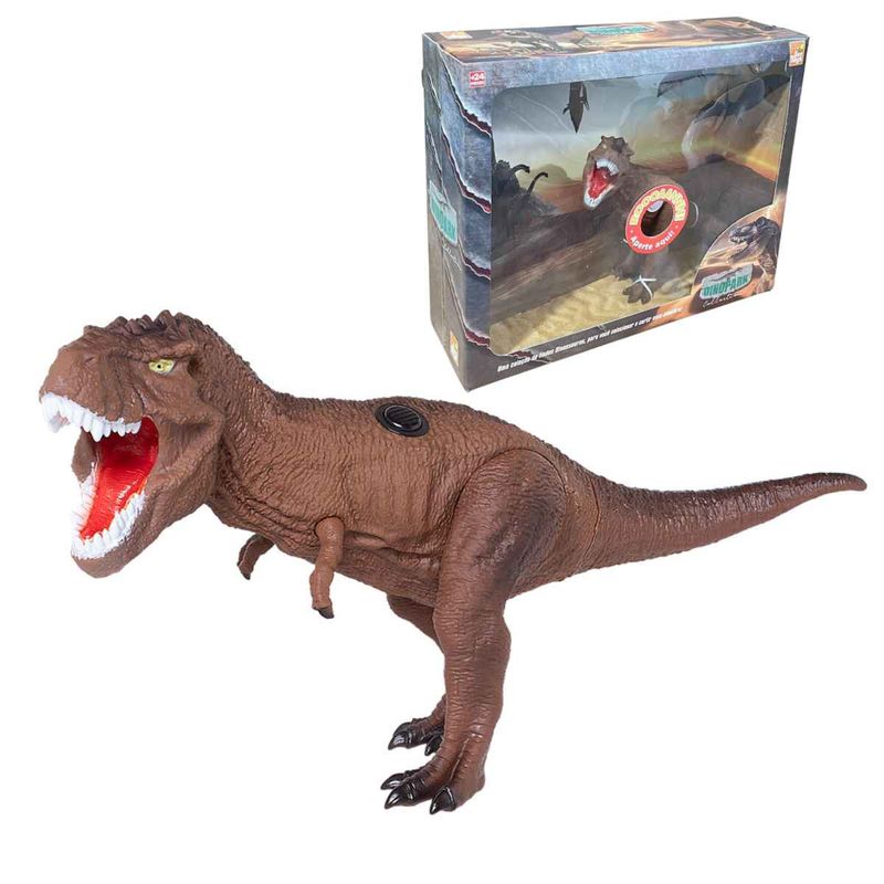 Boneco Dinossauro Tirano Rex World Grande Brinquedo com Som Menino