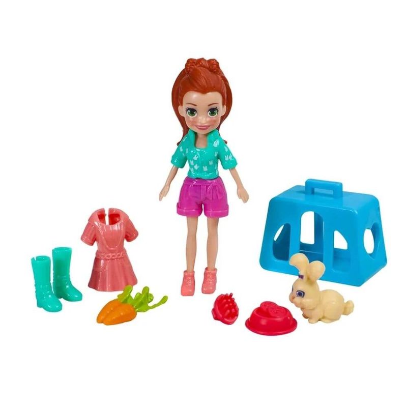 Boneca Polly Pocket Lila Com Bichinho - Mattel Gdm11