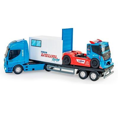 Brinquedo Carreta Iveco Hi-way Com Empilhadeira Agille