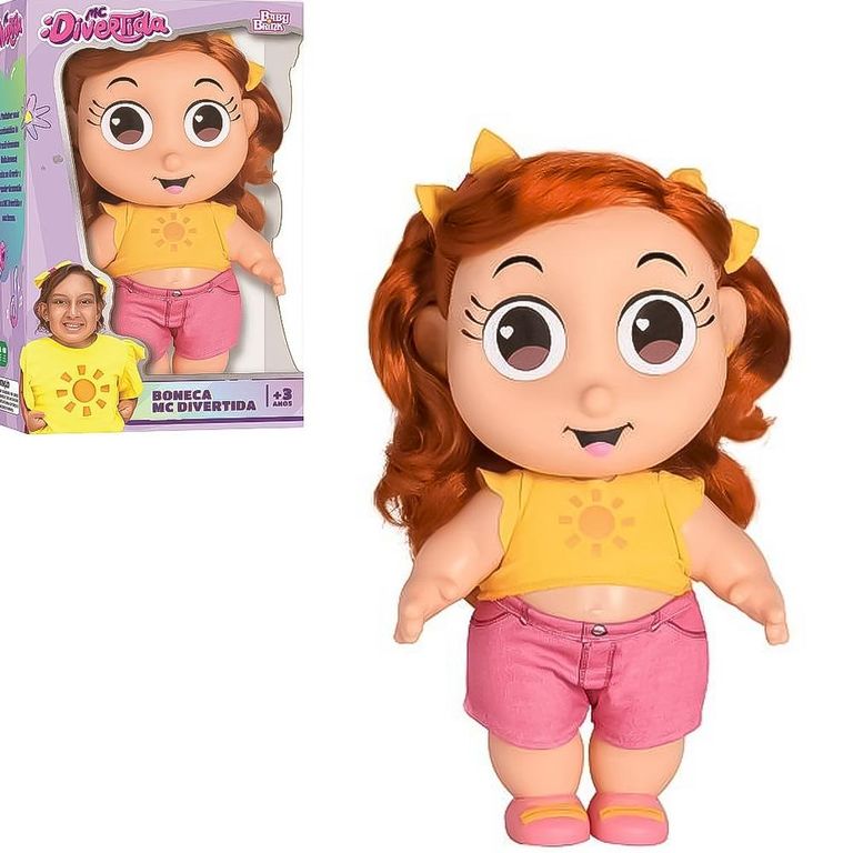 Boneca MC Divertida 28cm Baby Brink 1710 3+ - Lista Kids Todo Cartoes