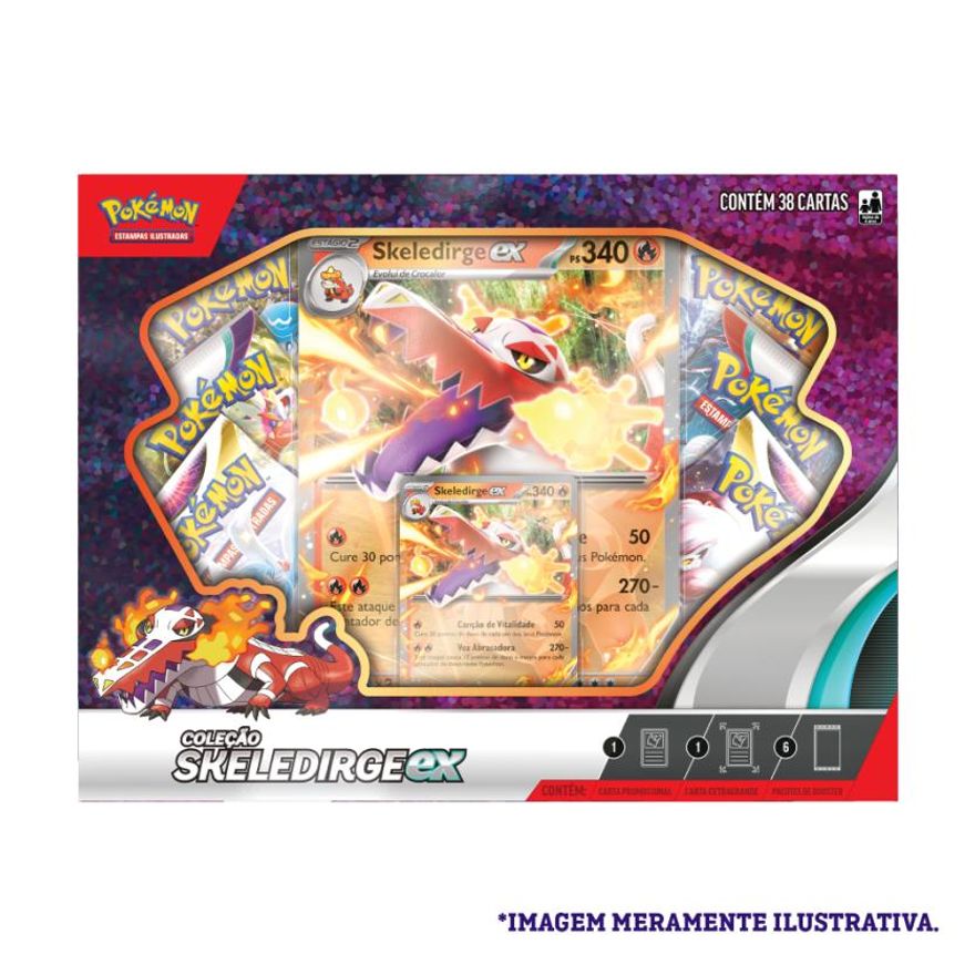 Kit com 50 Cartinhas Pokemon, Marca Copag