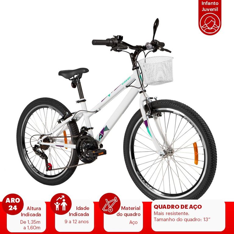 Bicicleta ARO 24 Ceci V Brake Caloi Lista Kids Todo Cartoes