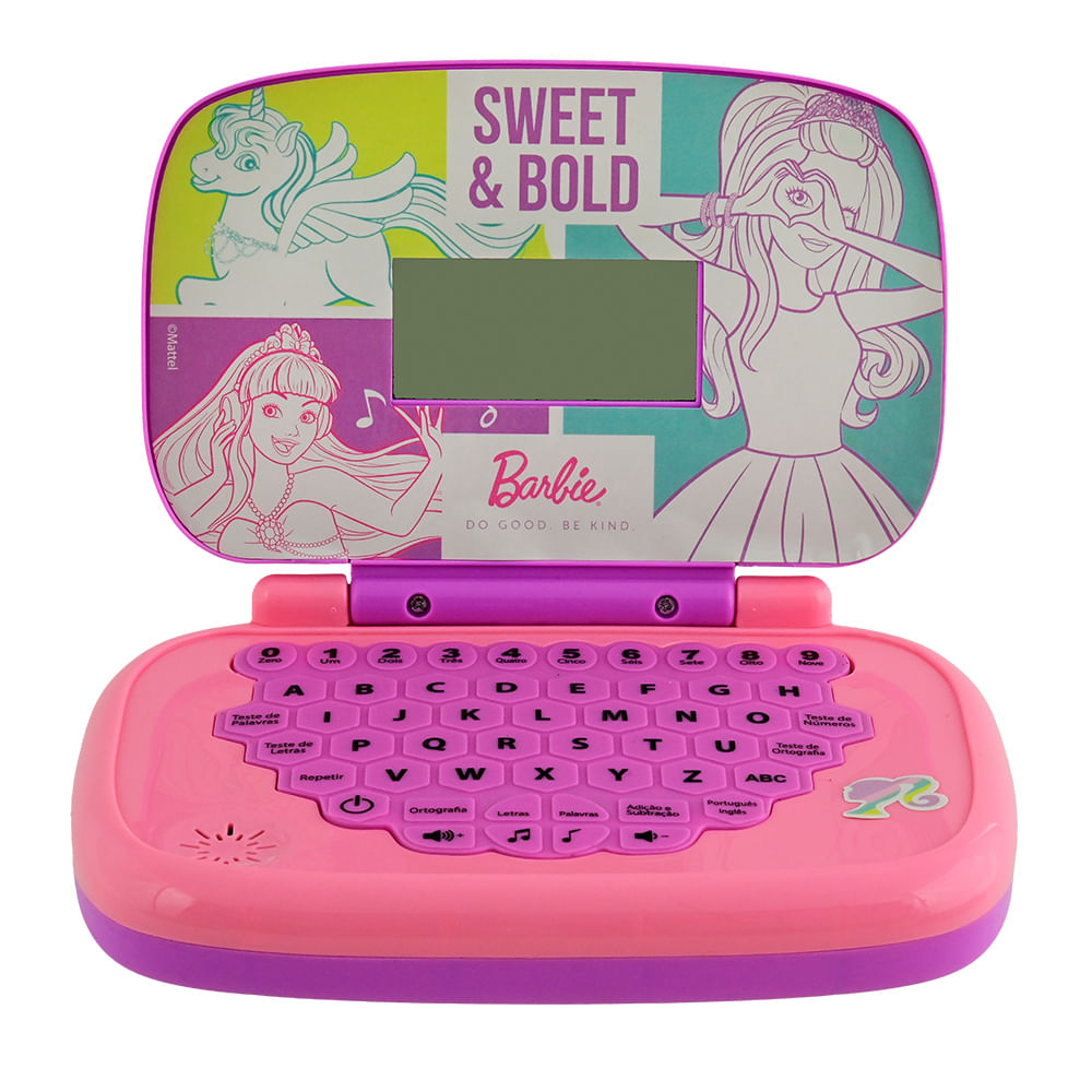 Presente de avó para neto recém-nascido: qual lembrancinha comprar para esse momento? 4 Laptop de Atividades Barbie Bilingue Candide 0
