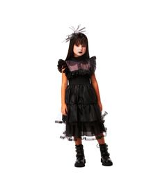 Fantasia de Halloween Infantil Draculinha Feminina Vampira