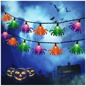 Decoração de Caveira para Halloween com Olhos Vermelhos LED - Dular