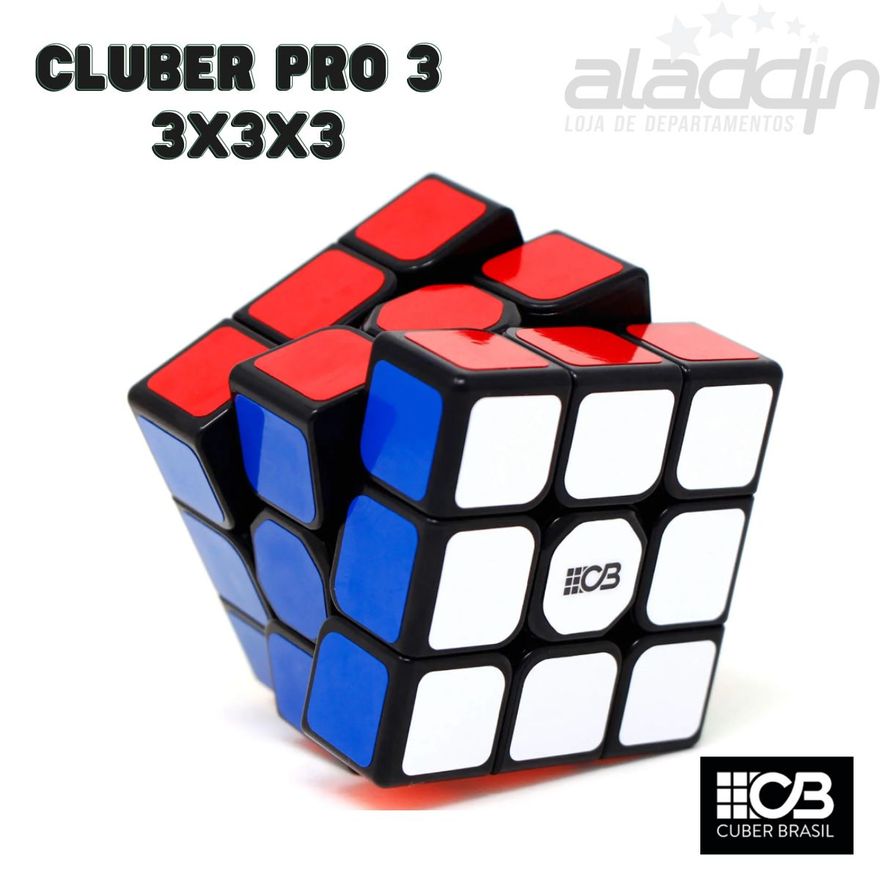 CUBO MAGICO 3X3 CUBER PROFISSIONAL ORIGINAL + BASE PRO JOGO - Ri Happy
