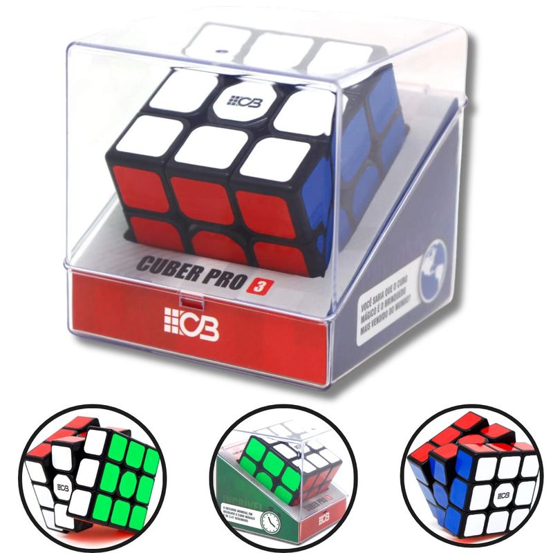 CUBO MAGICO 3X3 CUBER PROFISSIONAL ORIGINAL + BASE PRO JOGO - Ri Happy