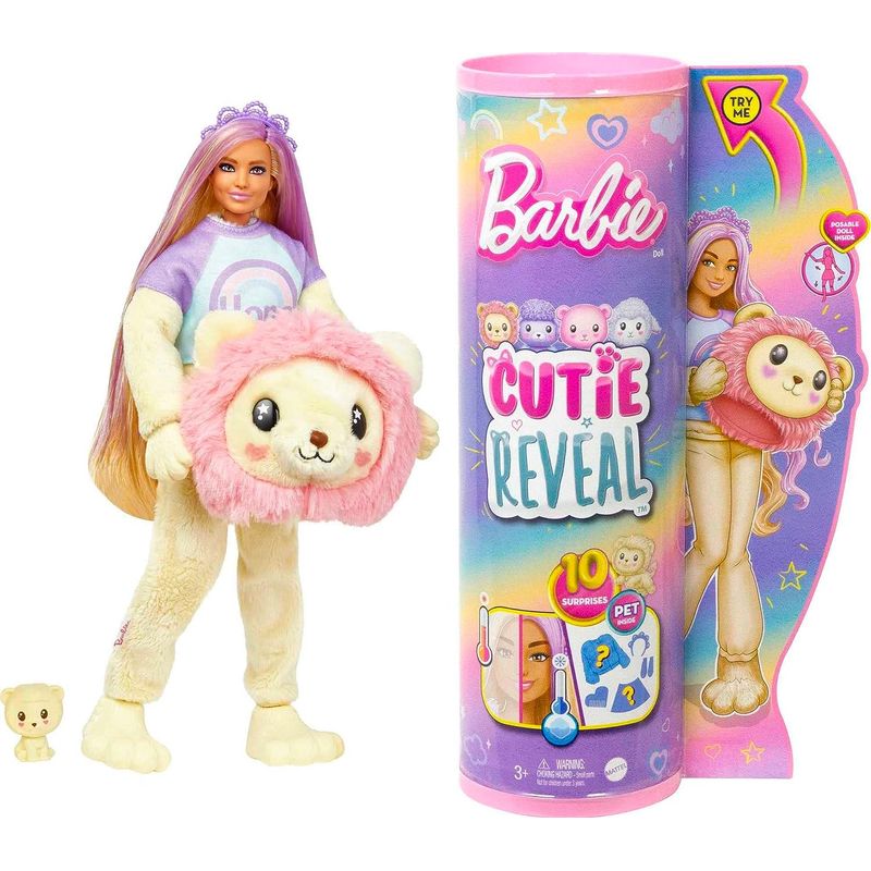 Boneca Barbie Cutie Reveal 10 Surpresas com Mini Pet e Fantasia de Corça  Hjl61 - Ri Happy