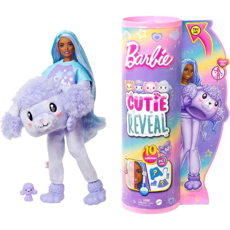 Barbie Cutie Revelação com Fantasia de Coelho e 10 Surpresas Incluindo 1  Mini Pet com Mudança de Cor - Ri Happy