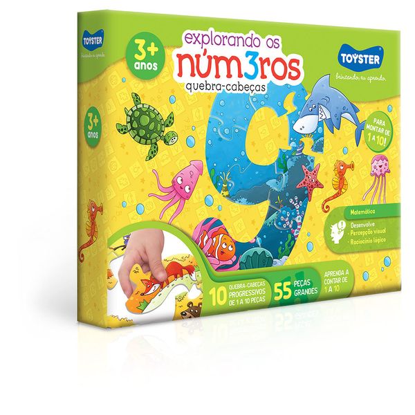 Quebra-Cabeça Progressivo - Explorando os Números - 55 Peças - Toyster