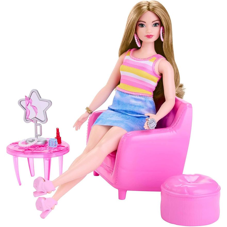 Conjunto Closet Armário De Luxo Da Boneca Menina Loira Barbie