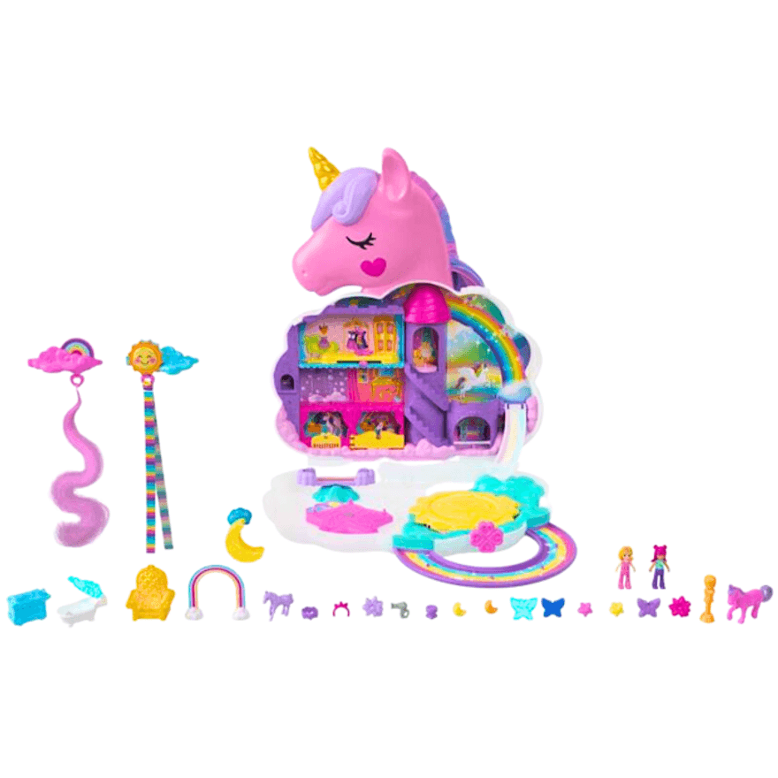 Kit 2 Cenários Polly Pocket Salão de Beleza e Pet Shop Mattel