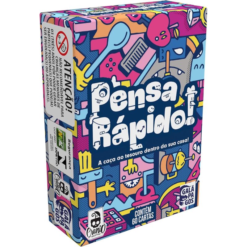 Jogo Pensa Rápido Perguntas e Respostas Brinquedo Infantil