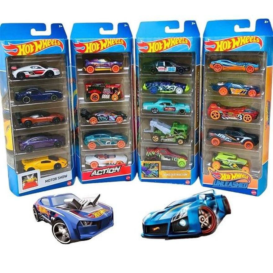 Kit com 15 carrinhos Hot Wheels Mattel - Modelos sortidos sem repetição