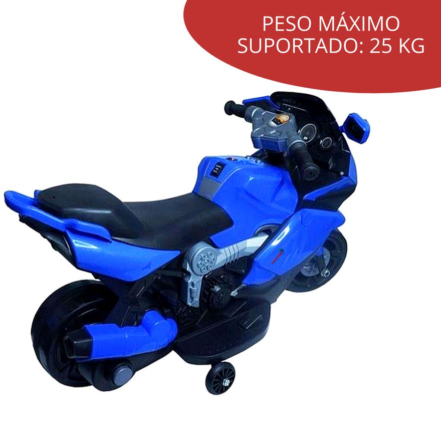 MINI MOTO ELETRICA INFANTIL 6V BRANCO - IMPORTWAY - Ri Happy