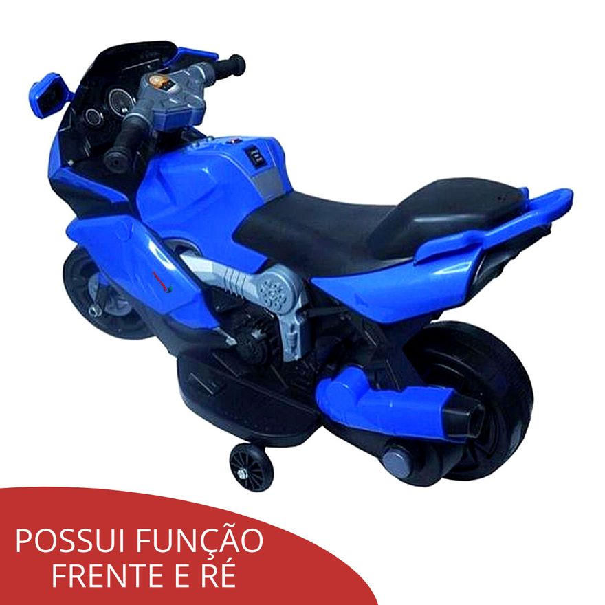 Triciclo Mini Moto Elétrica Infantil Cor Azul Som e Farol com Luz -  Importway