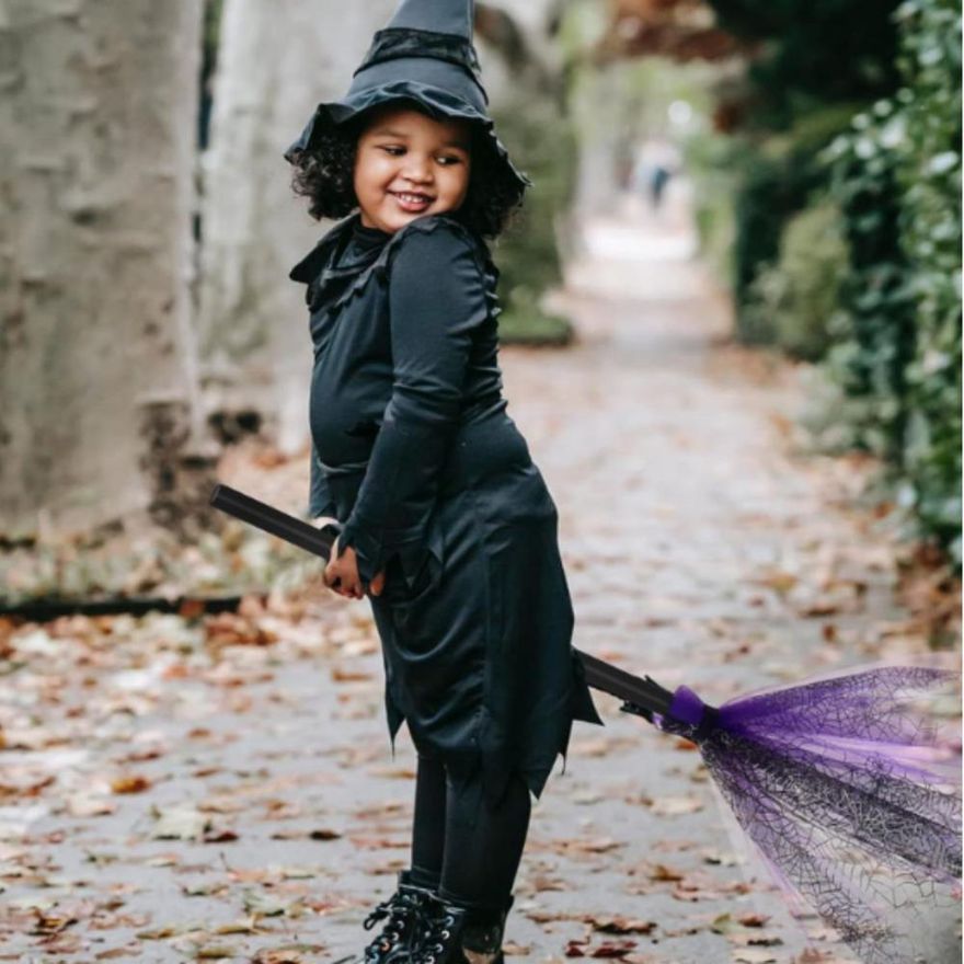 Vassoura De Bruxa Halloween Infantil