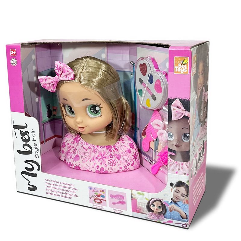 Busto Boneca Barbie Para Pentear E Maquiar Vem Com Maquiagem - Ri