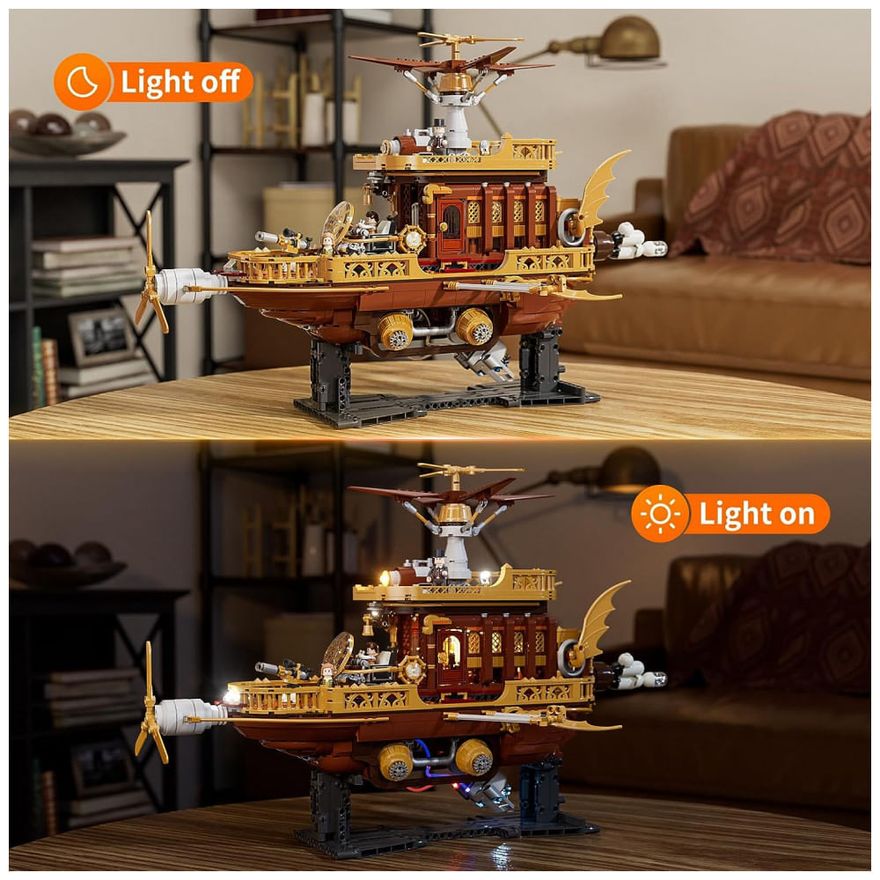 Kit de Construção Light Catcher Steampunk Airship 1641 Peças, para