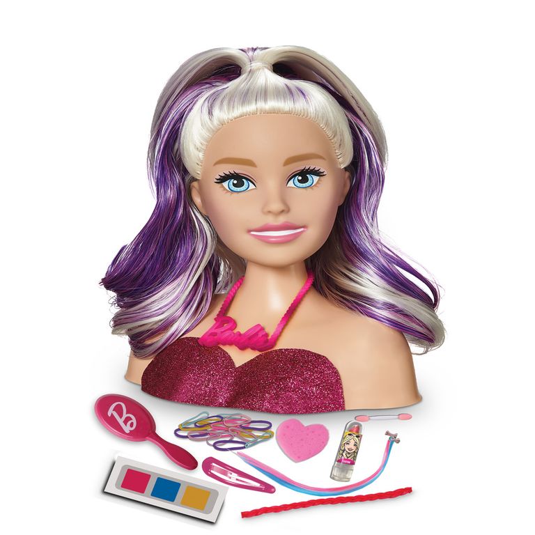 Boneca Barbie Busto P/pentear + Kit Salão De Beleza -c/vídeo :  : Brinquedos e Jogos
