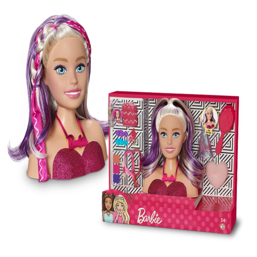 Boneca Barbie Styling Head Faces Busto Barbie Acessórios E maquiagem Mattel  - Ri Happy