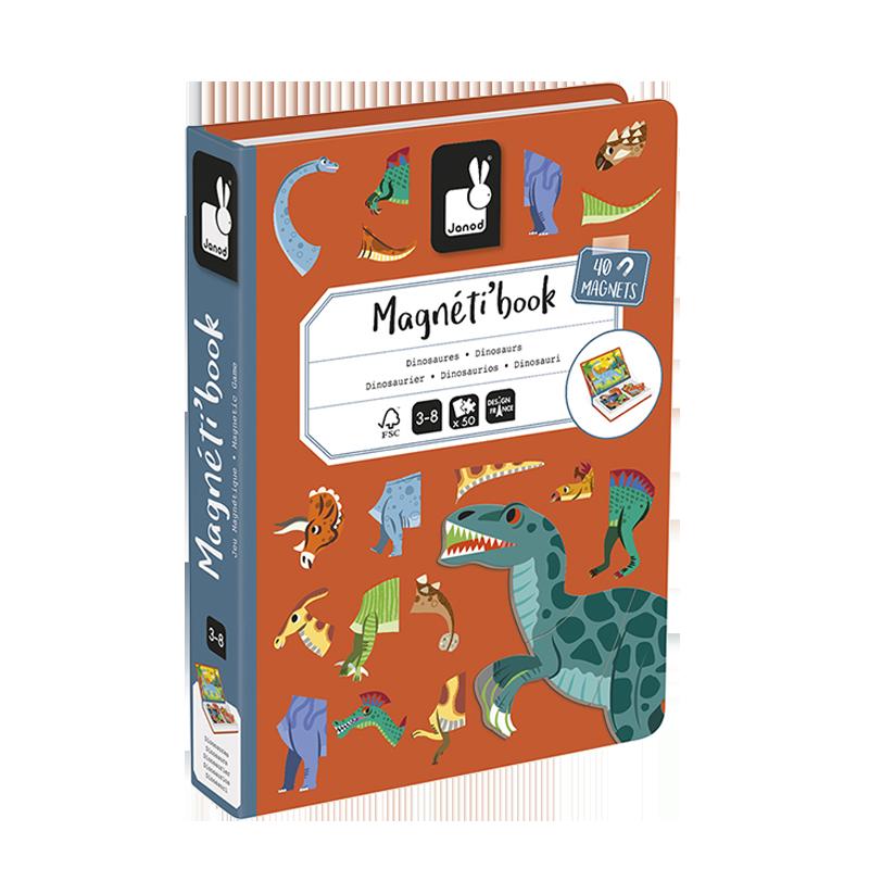 Livro Magnetico Infantil Misture E Combine Dinossauros Janod 0