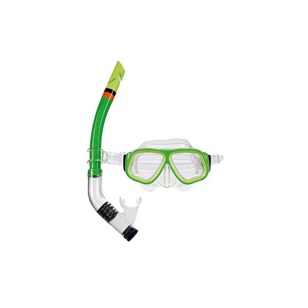 Máscara de Mergulho e Snorkel Juvenil Verde