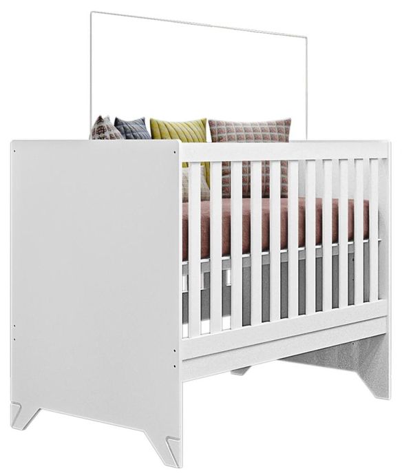 Berço Mini Cama Maya Branco Acetinado Móveis Canaã