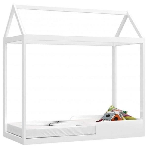 Cama Infantil Montessoriano Branco Brilho Móveis Canaã