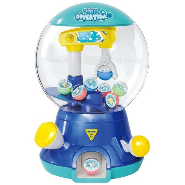 Mini Maquina Garra Divertida BALL Pega Bolinhas DM TOYS Azul