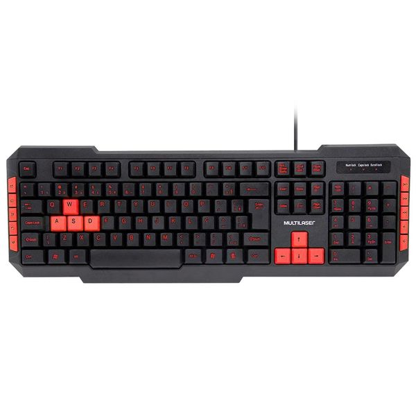 Teclado Gamer Com Hotkeys Multimídia Preto Multi - TC160OUT [Remanufaturado] TC160OUT