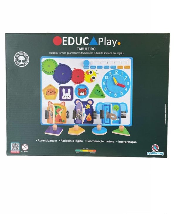 Tabuleiro Formas Geométricas Educ Play - Polibrinq BDM27