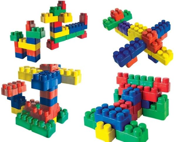 Blocos de Montar Educativo 80 Peças - Rei Blocks 525SB