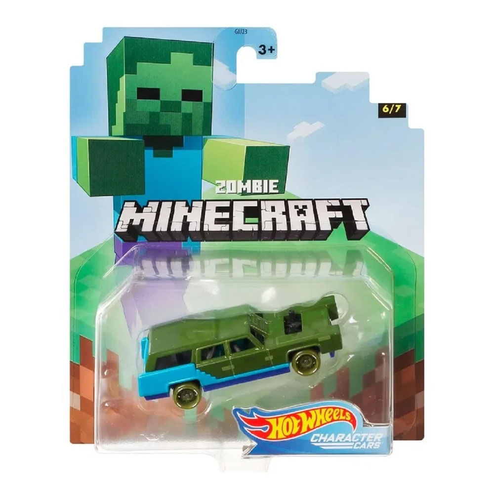 Mini Veículo - Hot Wheels - Gaming Carros - Minecraft - Zombie Mini Veículo - Hot Wheels - Gaming Carros - Minecraft - Zombie
