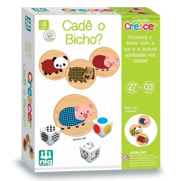 Jogo Cadê o Bicho? Crescer - Nig Brinquedos