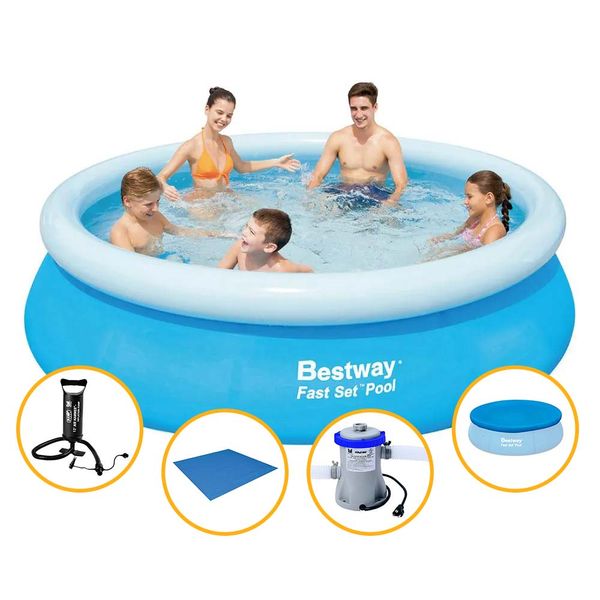 Kit Piscina Inflável Bestway 2.300Ls Filtro 110v Capa Bomba Forro