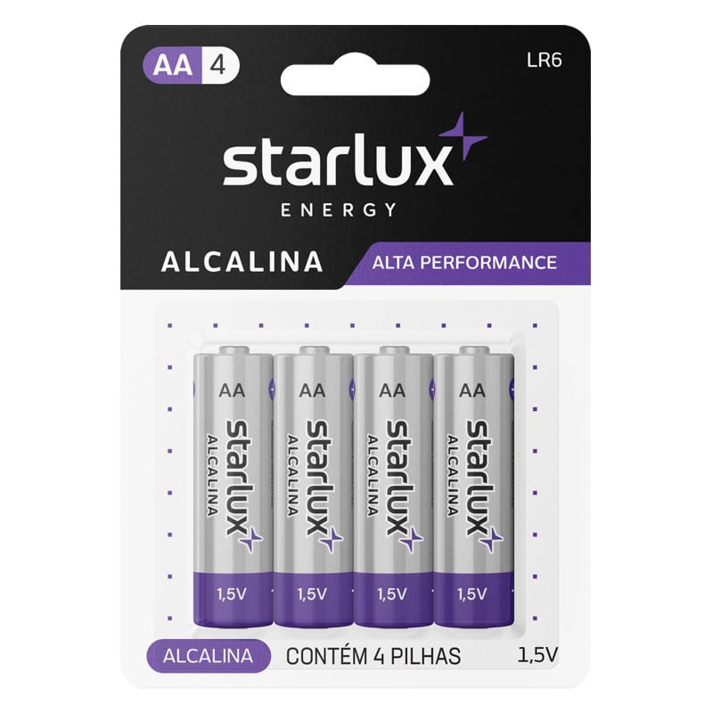 Pilha Starlux Energy Alcalina AA4 Arcom 0