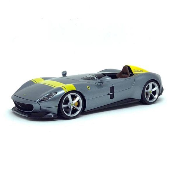 Miniatura Carro Ferrari Monza SP1 Race e Play Cinza 1/24 Burago 26027