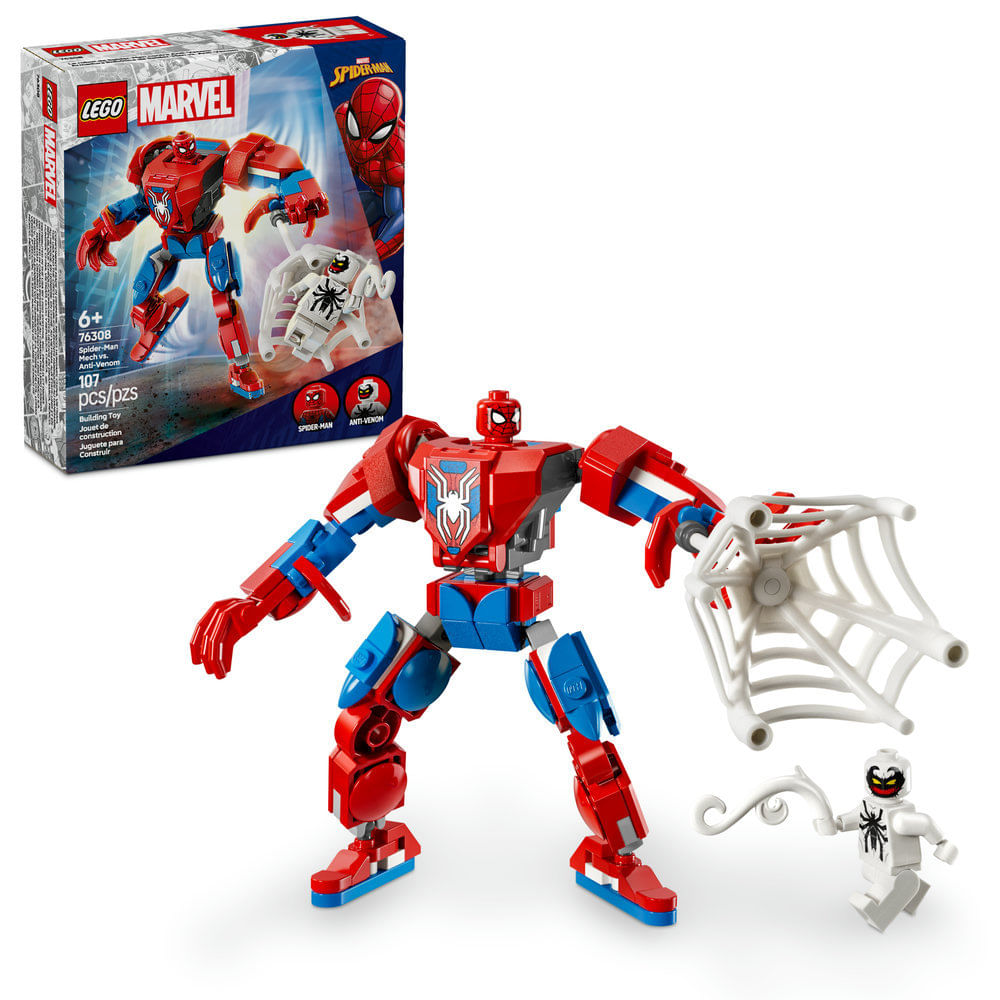 Presente unissex para bebê: 7 opções para todas as ocasiões 3 LEGO Super Heroes Marvel Robo do Homem Aranha vs Anti Venom 76308 0