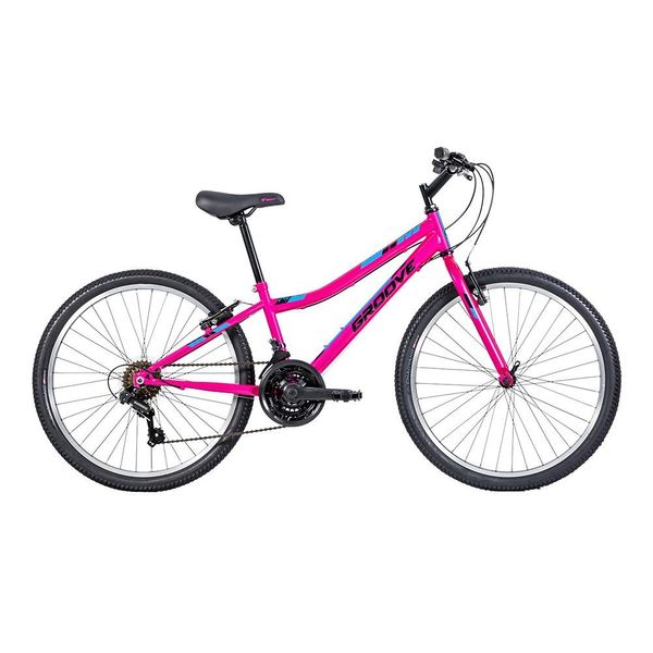 Bicicleta Infantil Groove Indie aro 24 21v Aço Rosa/Azul/Preto