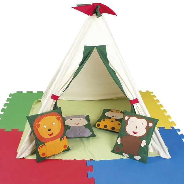 Kit Oca Cabana Divertida com Almofadas - Tecido - Colorido - 3145 - Carlu