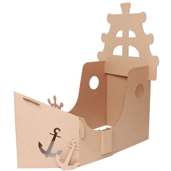 Kit Navio Casinha Para Brincar - Papelão - 202701 - Eu Amo Papelão