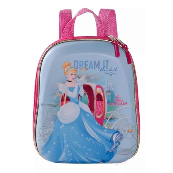 Lancheira Infantil MaxToy Escolar Princesa Cinderela Carruagem